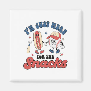 Aimant Je suis juste ici pour les snacks Bysebyll 4 juill