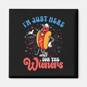 Aimant Je suis juste ici pour les Wieners Firework Hot Do