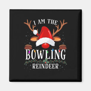 Aimant Je Suis La Famille De Noël De Bowling Reindeer