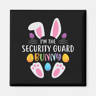 Aimant Je suis le Gardien de Sécurité Bunny Funny Rabb de