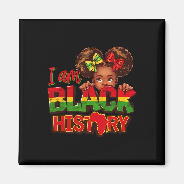 Aimant Je suis le Mois de l'histoire des Noirs Afro-Améri (Devant)