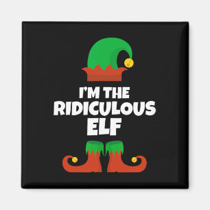 Aimant Je suis le Ridiculous Elf Family Pyjama Christmas