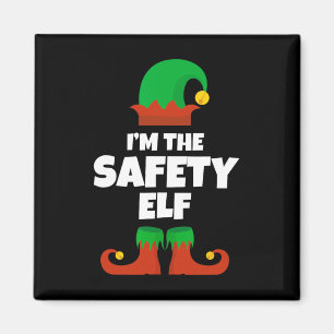 Aimant Je suis l'officier de Noël du pyjama de la famille