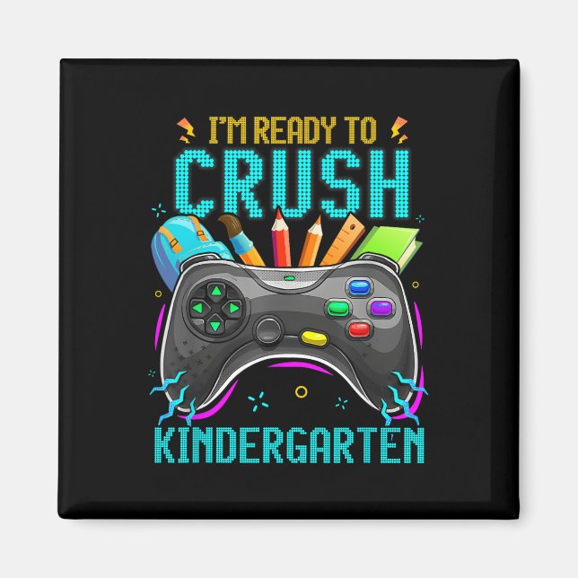Aimant Je suis prêt à écraser la maternelle Ck To School  (Devant)