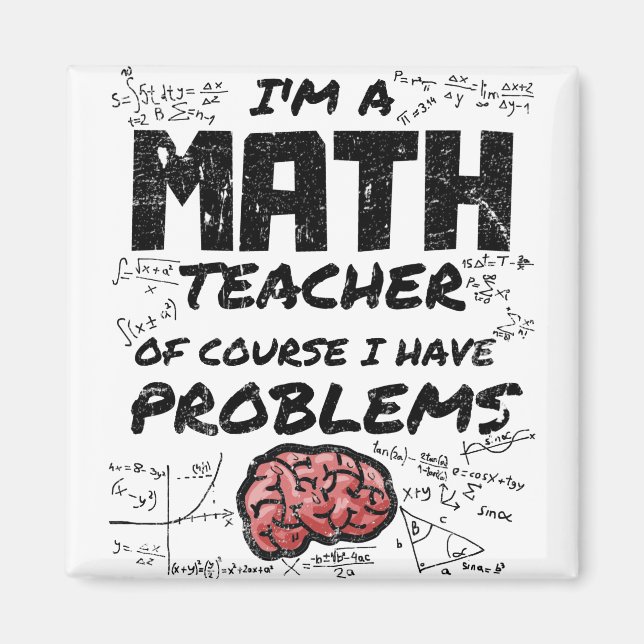 Aimant Je suis professeur de mathématiques Bien sûr que j (Devant)