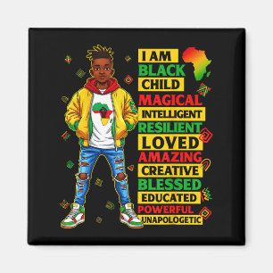 Aimant Je suis un enfant noir mois d'histoire des afro-am