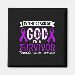 Aimant Je suis un survivant cancer Pancréatique Violet Ri