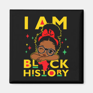 Aimant Je suis un t-shirt d'histoire noire pour les enfan