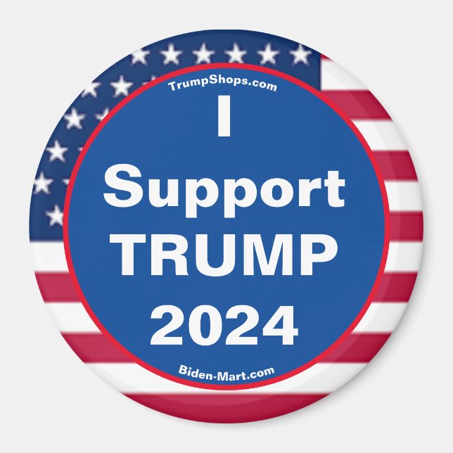 Aimant Je supporte l'aimant de réfrigérateur TRUMP 2024 (Devant)