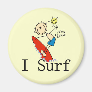 Aimant Je surfe le T-shirts et les cadeaux