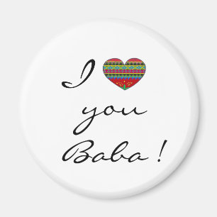 Aimant Je t'aime art populaire d'Ukrainien de baba
