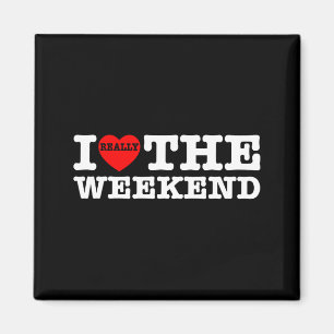 Aimant Je T'aime Heart Week-end Drôle Camping Couple Cade