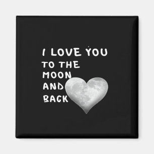 Aimant Je t'aime jusqu'à la lune et retour Amour d'artist