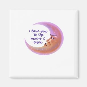 Aimant Je t'aime jusqu'à la lune et retour Amour intempor