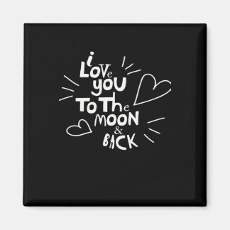 Aimant Je t'aime jusqu'à la lune et retour Amoureux