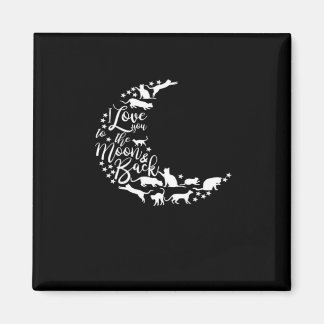 Aimant Je t'aime jusqu'à la lune et retour Style d'amour