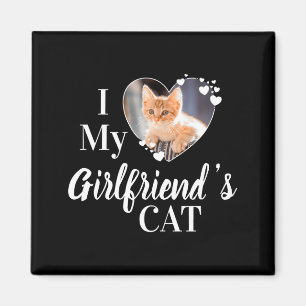 Aimant Je T'aime Ma Copine Chat T Shirt Photo Personnalis