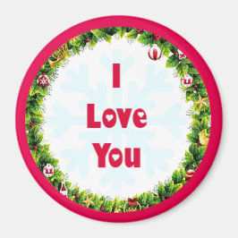 Aimant Je t'aime Noël