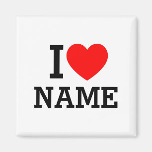 Aimant Je T'aime Nom T Shirt 