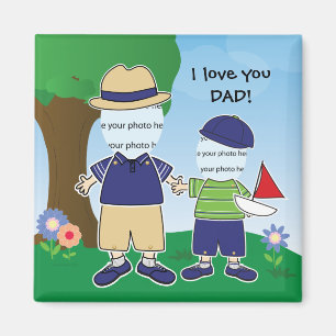 Aimant Je t'aime papa personnalisable