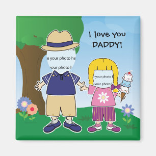 Aimant Je t'aime papa personnalisable