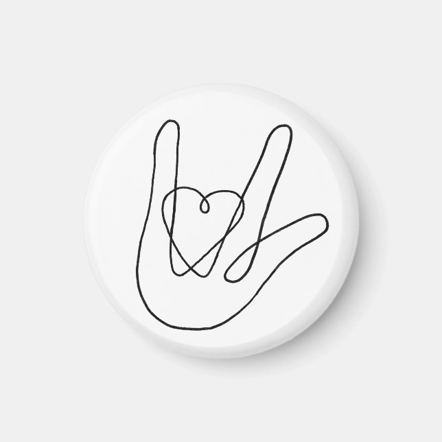 Aimant Je t'aime Signer (Devant)