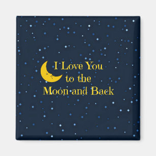 Aimant Je t'aime sur la Lune et de retour
