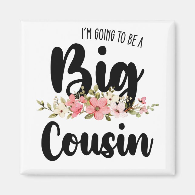 Aimant Je vais être un grand cousin (Devant)