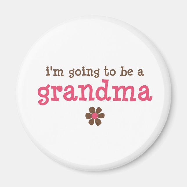 Aimant Je vais être un T-shirt grand-mère (Devant)