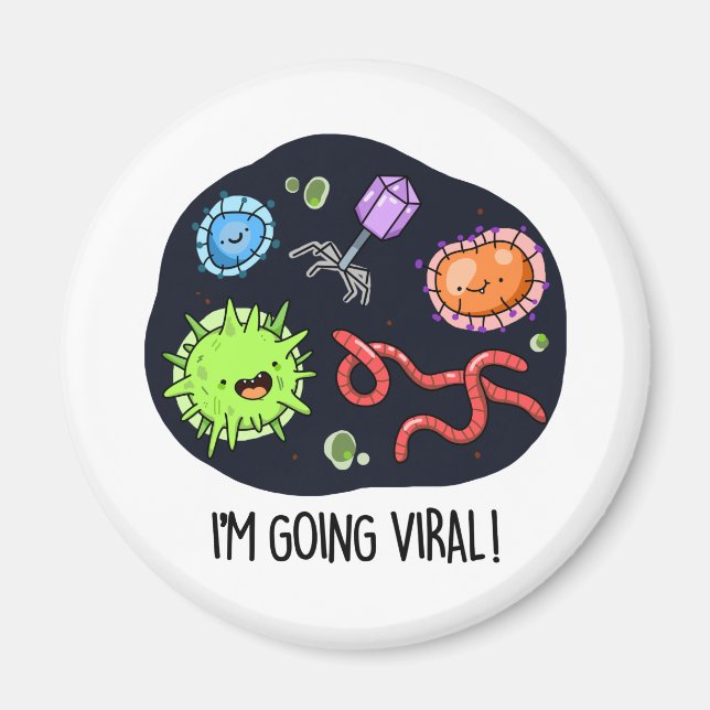 Aimant Je vais Viral Funny Virus Pun (Devant)
