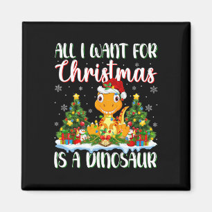 Aimant Je Veux Pour Noël Est Un Dinosaure Lumière Arbre D