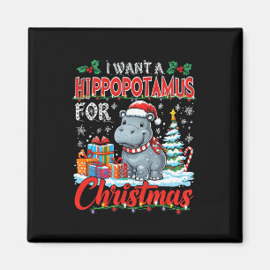 Aimant Je Veux Un Hippopotame Pour Le Costume De Noël Hip