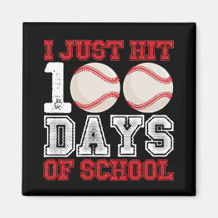Aimant Je viens d'atteindre les 100 jours de baseball sco
