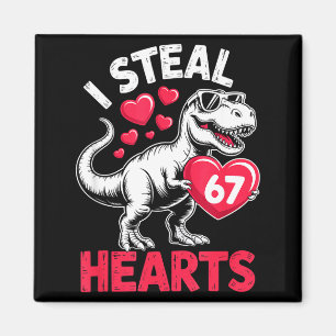 Aimant Je vole des cœurs 67 Saint-Valentin 67 Meme 6 7 T-