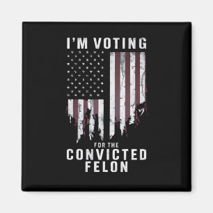 Aimant Je vote pour le criminel condamné Pro Trump 2024