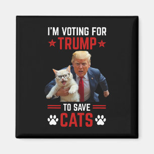 Aimant Je Vote Pour Trump Pour Sauver Les Chats Trump Éle