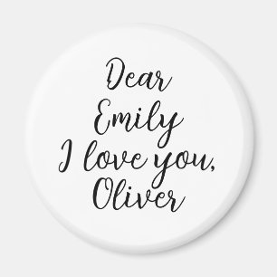 Aimant Je vous aime Modèle nom