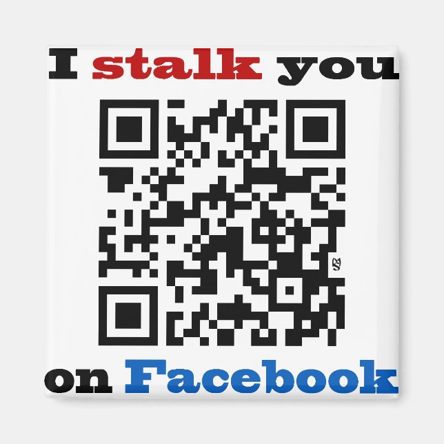 Aimant Je vous égrappe sur le code de Facebook QR (Devant)