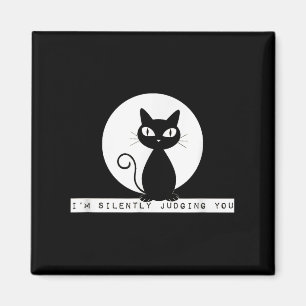 Aimant Je Vous Juge Silencieusement Chat Stare Mème Drôle