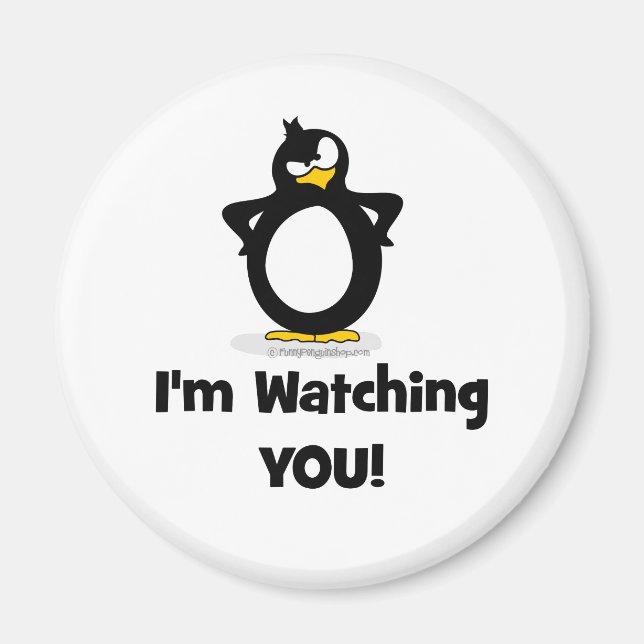 Aimant Je vous regarde Penguin (Devant)
