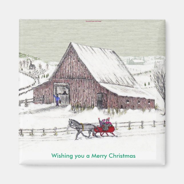 Aimant Je vous souhaite un joyeux Noël... (Devant)