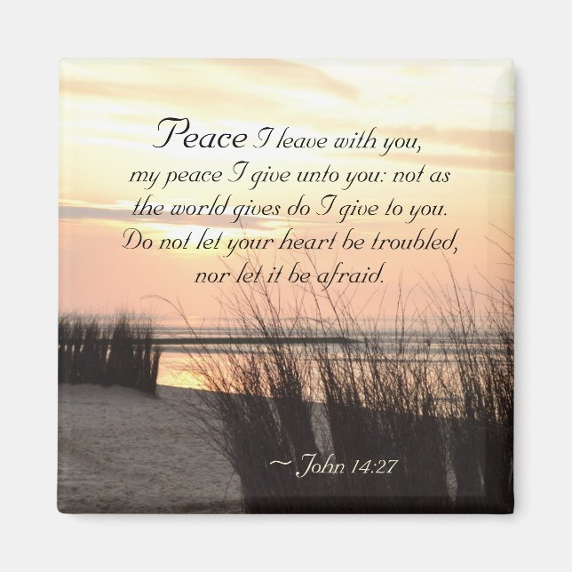 Aimant Jean 14:27 Ma paix je vous donne, Bible Verse (Devant)