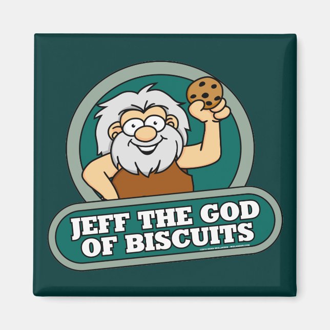Aimant Jeff le Dieu des biscuits (Devant)