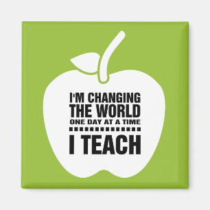 Aimant J'Enseigne. Citation d'enseignement Apple
