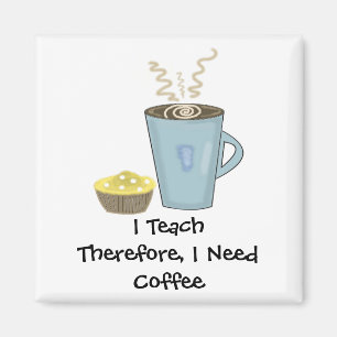 Aimant J'enseigne le design du café en disant