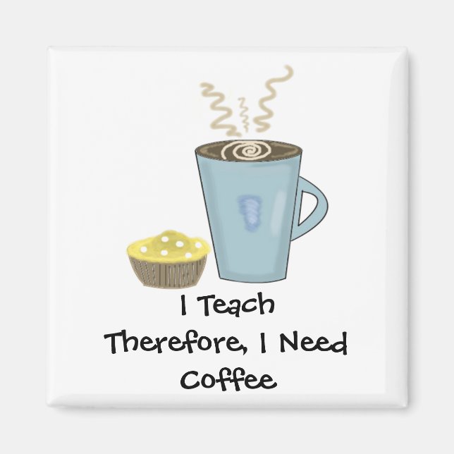 Aimant J'enseigne le design du café en disant (Devant)