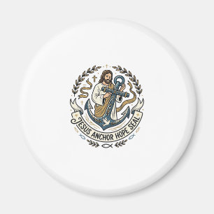 Aimant Jésus Ancre Espoir Scellé Jésus Ancre Espoir Scell