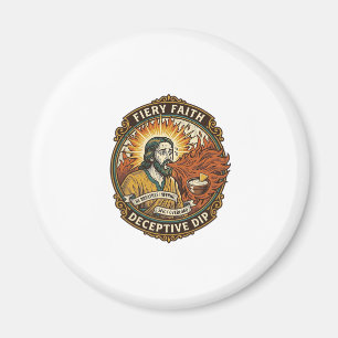 Aimant Jésus Brûlant Bouche Super Épicé Party Dip Humour_
