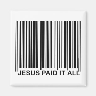 Aimant Jésus chrétien lui a payé tout le code barres d