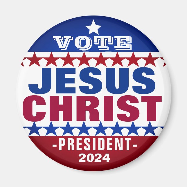 Aimant Jésus Christ pour la campagne présidentielle 2024 (Devant)